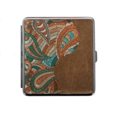 Padonio Hímzett virág mintás fém cigarettatárca, 20 szál cigarettának - 1 cigaretta tárca