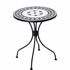 PALAZZO asztal 60cm fekete/fehér/kék kerti bútor