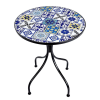  PALAZZO mozaikos kerti asztal Ø 55 cm, kék csempe