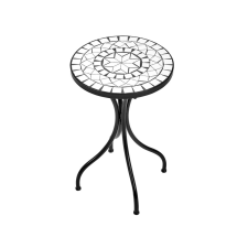 PALAZZO mozaikos kerti asztal, fehér-fekete ? 35 cm kerti bútor
