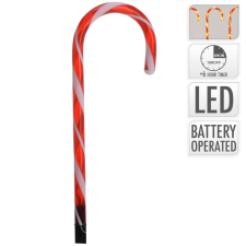 Pálca piros-fehér LED-es 8db-os elemes (elem nélkül) dekorációs kellék