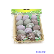  Pálcás színes tojás 14db/csomag kb 4cm - C dekorációs kellék