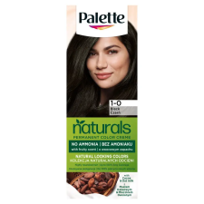 Palette Schwarzkopf Palette Naturals tartós hajfesték 1-0 Fekete hajfesték, színező
