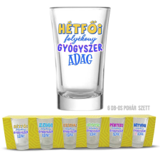  Pálinkás pohár szett, Heti gyógyszer adag ajándéktárgy