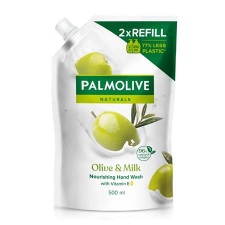 PALMOLIVE Folyékony szappan utántöltő, 0,5 l, PALMOLIVE Nourishing "Olive and milk" tisztító- és takarítószer, higiénia
