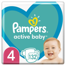 Pampers Active Baby Mega Pack, 4-es méret, 132 db, 9-14 kg pelenka