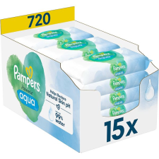 Pampers Harmonie Aqua nedves törlőkendő Plastic Free 15 × 48 db törlőkendő