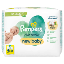 Pampers Harmonie New Baby nedves Törlőkendő 4x46db törlőkendő