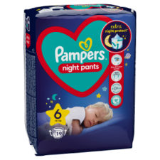 Pampers Night Pants Éjszakai Bugyipelenka, 6 Méret, 19 Bugyipelenka, 1 pelenka