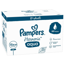 Pampers Pampers Aqua Plastic Free Törlőkendő 15x48db törlőkendő