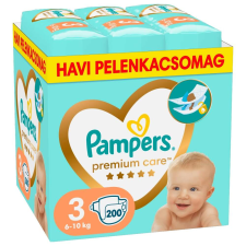 Pampers Premium Care havi Pelenkacsomag 6-10kg Midi 3 (200db) pelenka