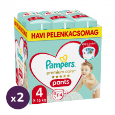 Pampers Premium Care Pants bugyipelenka 4, 9-15 kg HAVI PELENKACSOMAG 228 db pelenka
