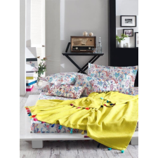  Pamut ágyneműgarnitúra 160x200 Styleup + paplan 180x220 sárga paisley rojtokkal Faro dobozban lakástextília