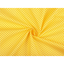  Pamut anyag pöttyös - Sárga dekorációs kellék