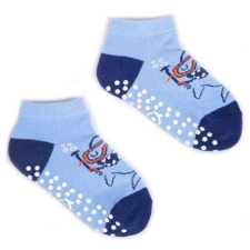  Pamut boka ABS zokni (23-26) - kék cápa gyerek zokni
