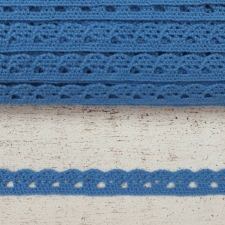 Pamut csipke égkék 1 cm x 2m méteráru