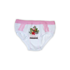  Pamut lányka bugyi - Pamutdzsörzé - flamingós - fehér-rózsaszín - 104
