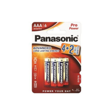 Panasonic 1.5V Alkáli AAA ceruza elem Pro power (6db / csomag) (LR03PPG/6BP 4+2F) ceruzaelem