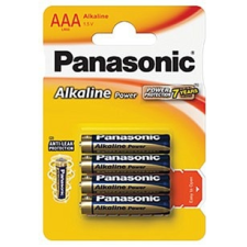 Panasonic Alkaline Power AAA mikro 1.5V alkáli/tartós elemcsomag 4db (Lr03Apb-4Bp) fényképező tartozék