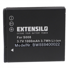  Panasonic CGA-S008 helyettesítő kamera akkumulátor (3.7V, 1000mAh / 3.7Wh, Lithium-Ion) - Utángyártott panasonic videókamera akkumulátor