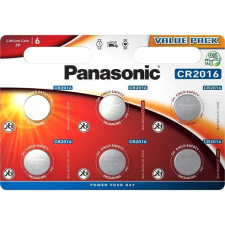 Panasonic CR2016 3V lítium gombelem 6db/csomag gombelem