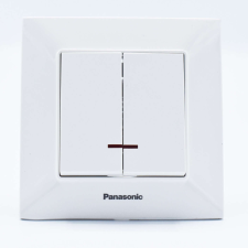 Panasonic egyszerű kapcsoló, LED, 10A, 250V, Arkedia Slim, bézs villanyszerelés