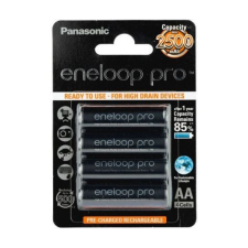 Panasonic Eneloop Pro 2500mAh AA Ni-MH akkumulátor 4db/csomag szünetmentes áramforrás