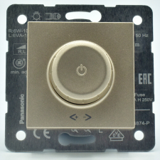 Panasonic Forgó fényerőszabályzó LED-hez, 6-100W, IP20, bronz, Panasonic Arkedia Slim villanyszerelés