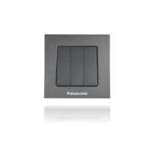 Panasonic Karre Plus csillárkapcsoló 3 billentyűs fekete(Keret nélkül) világítási kellék