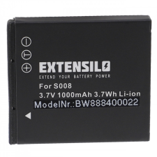  Panasonic Lumix DMC-FS5 készülékhez kamera akkumulátor (3.7V, 1000mAh / 3.7Wh, Lithium-Ion) - Utángyártott panasonic videókamera akkumulátor