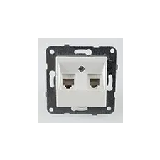 Panasonic RJ45 CAT 6 + RJ11 CAT3 fali aljzat, keret nélkül, fehér villanyszerelés