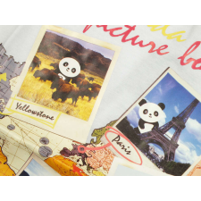 Panda EMOI fehér, panda mintás lány póló gyerek póló
