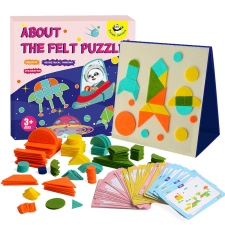 Panda Juniors - Filc puzzle - Geometriai formák kreatív és készségfejlesztő