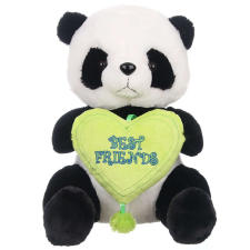 Panda Peny - plüss panda zöld szívvel - 35cm plüssfigura