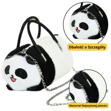 Panda plüss táska lánccal plüssfigura