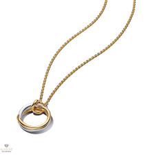 Pandora 14K aranyozott organikus formájú kéttónusú medálos nyaklánc - 363882C00-45 nyaklánc