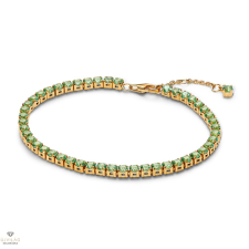 Pandora 14K aranyozott szikrázó zöld tenisz karkötő 18 cm - 561469C02-18 karkötő
