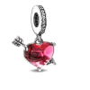 Pandora 793085C01 Piros szív és nyíl muránói üveg függő charm (Ag 925/1000, 2,37 g)