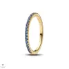 Pandora Csillogó kék fél örökkévalóság gyűrű 54-es méret - 162999C02-54