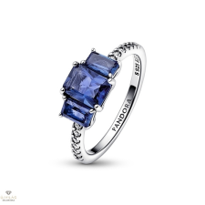 Pandora Csillogó Kék Szögletes gyűrű 60-as méret - 192389C01-60 gyűrű