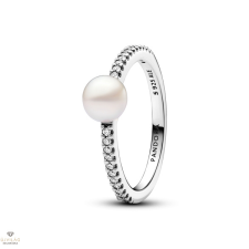 Pandora édesvízi tenyésztett gyöngyös pavé gyűrű 58-as méret - 193158C01-58 gyűrű