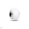 Pandora fehér mini muránói üveg charm - 793118C00