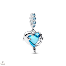 Pandora kék muranói üveg delfinek függő charm - 793924C01 medál