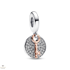 Pandora kéttónusú boldogság kulcsa dupla függő charm - 783236C01