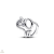 Pandora nyitott elefánt charm - 793345C01
