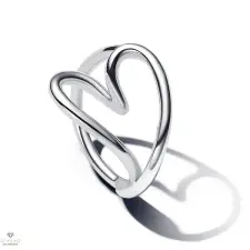Pandora organikus formájú szív gyűrű 50-es méret - 193288C00-50 gyűrű