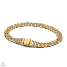 Pandora Pavé kubai 14k aranyozott lánckarkötő 18 cm - 563008C01-18 karkötő