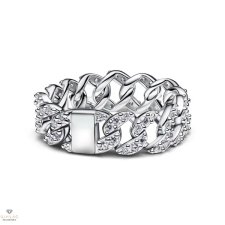 Pandora Pavé kubai láncgyűrű 56-os méret - 193557C01-56 gyűrű