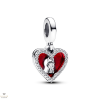 Pandora piros szív kulcslyuk függő charm - 793119C01