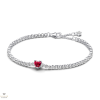 Pandora piros szíves tennis karkötő 16 cm-es - 590041C02-16